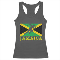 Jamaican Flag Track And Field Racerback Tank Top Retro Vintage Jamaica Runner Track Team - Wonder Print Shop
