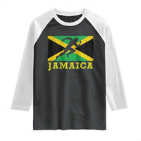 Jamaican Flag Track And Field Raglan Shirt Retro Vintage Jamaica Runner Track Team - Wonder Print Shop