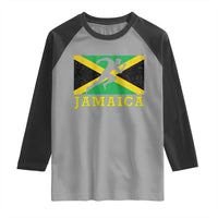 Jamaican Flag Track And Field Raglan Shirt Retro Vintage Jamaica Runner Track Team - Wonder Print Shop