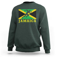 Jamaican Flag Track And Field Sweatshirt Retro Vintage Jamaica Runner Track Team - Wonder Print Shop