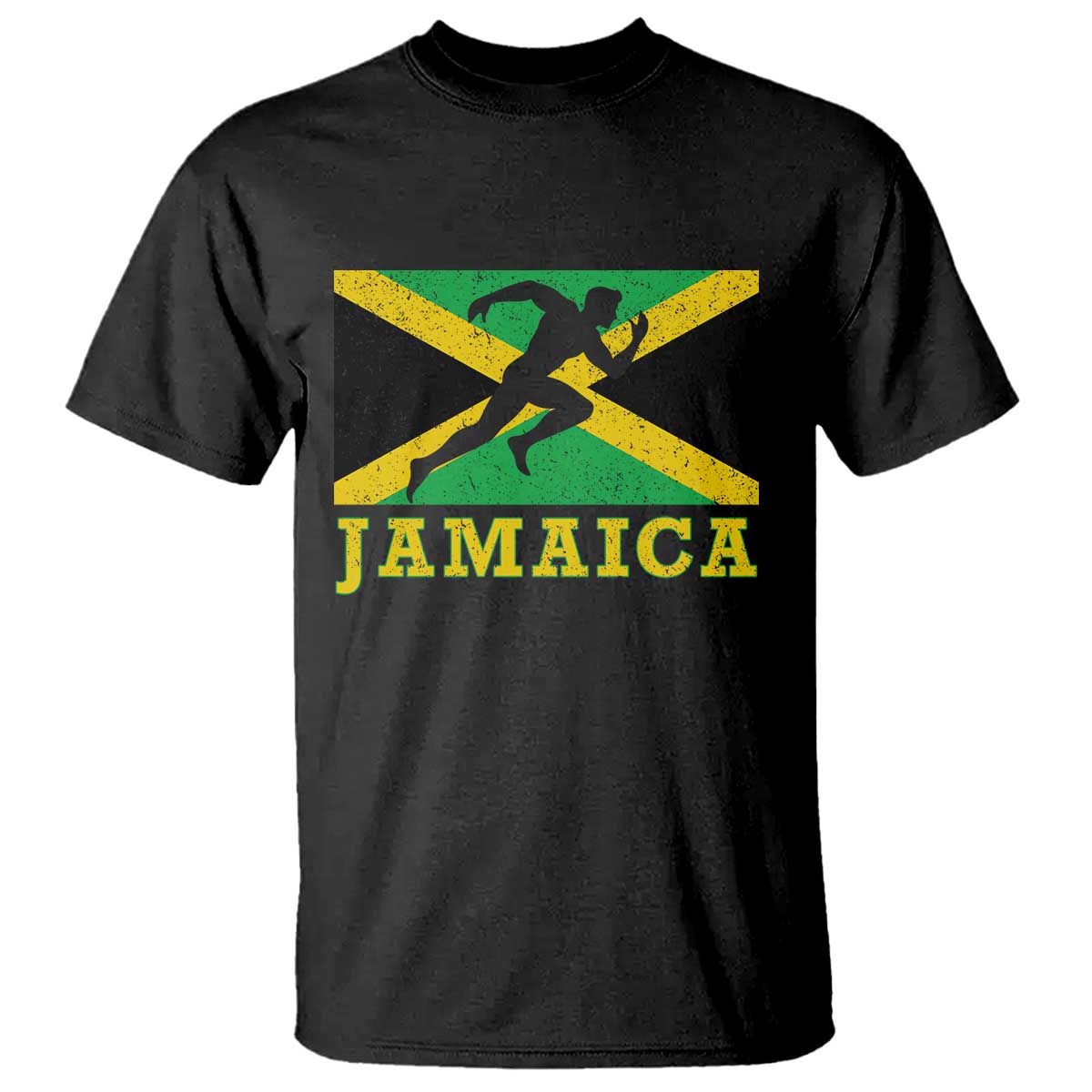 Jamaican Flag Track And Field T Shirt Retro Vintage Jamaica Runner Track Team - Wonder Print Shop