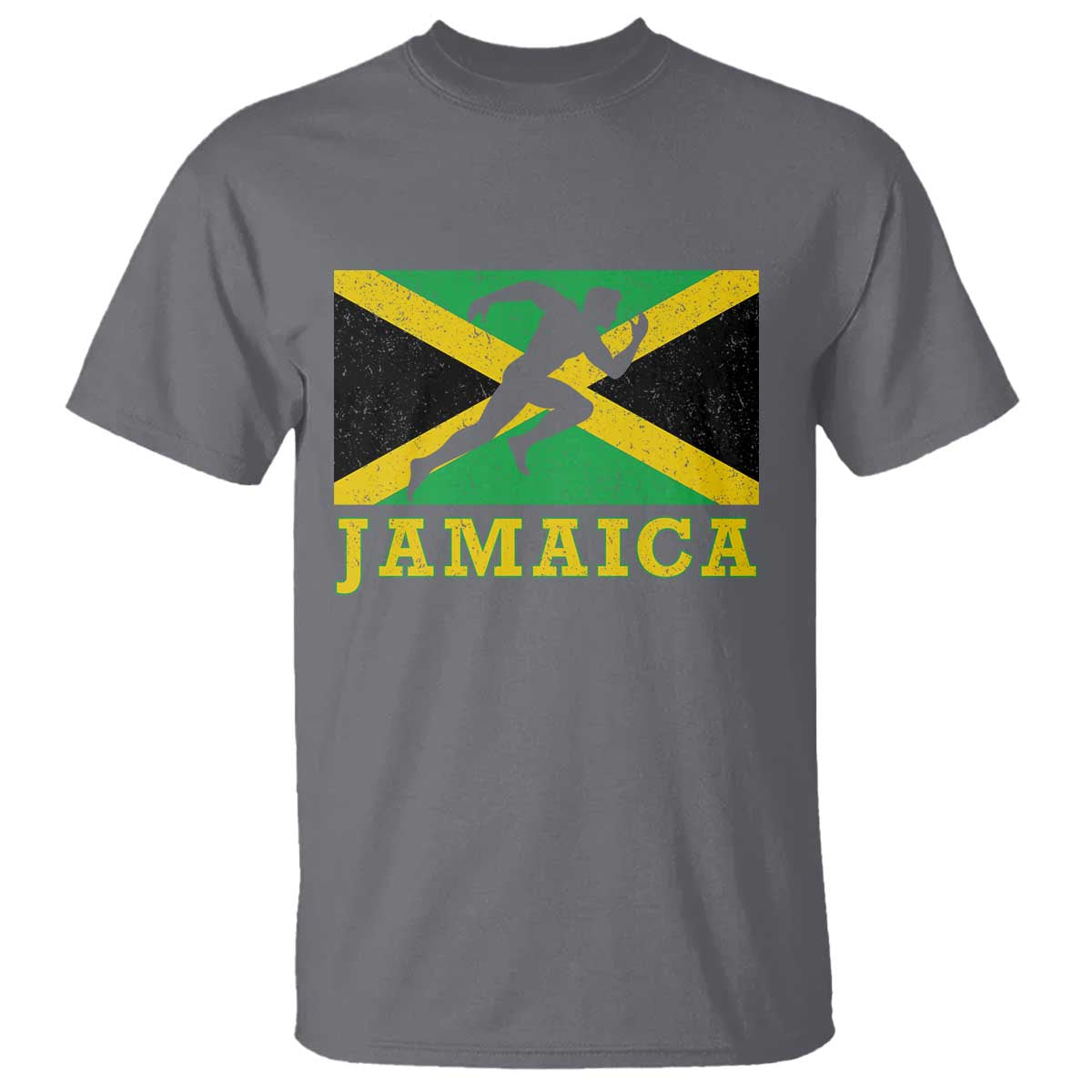 Jamaican Flag Track And Field T Shirt Retro Vintage Jamaica Runner Track Team - Wonder Print Shop