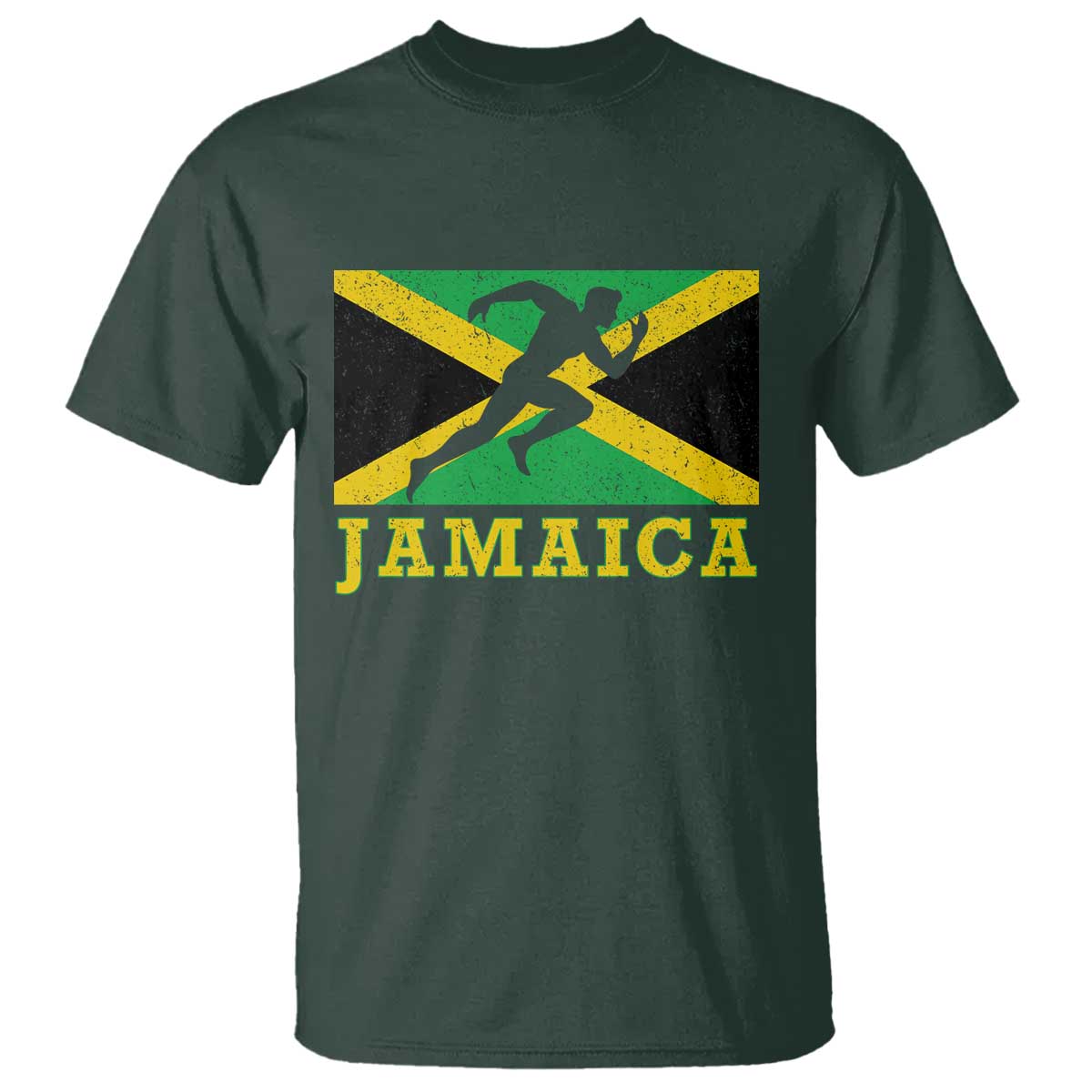 Jamaican Flag Track And Field T Shirt Retro Vintage Jamaica Runner Track Team - Wonder Print Shop