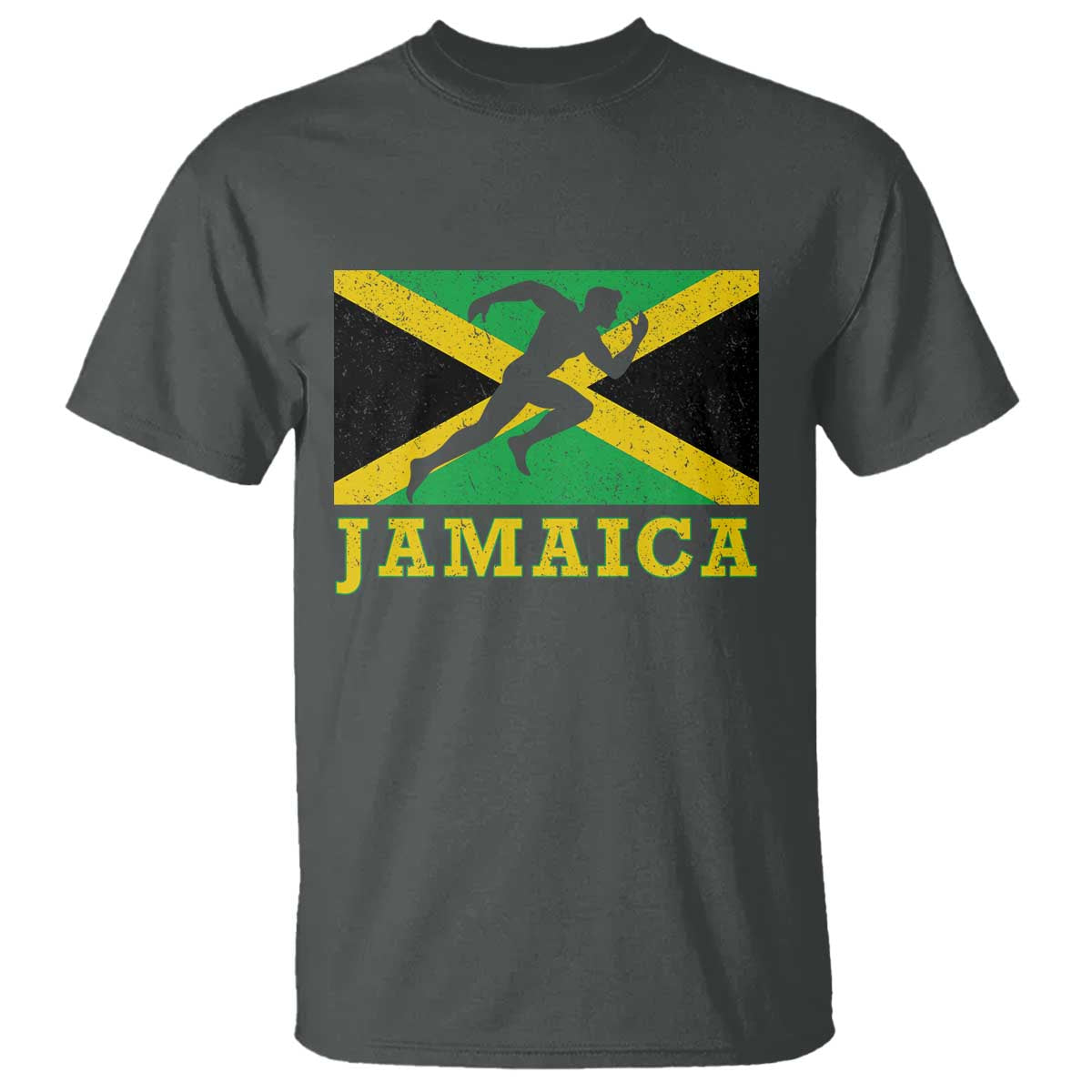 Jamaican Flag Track And Field T Shirt Retro Vintage Jamaica Runner Track Team - Wonder Print Shop