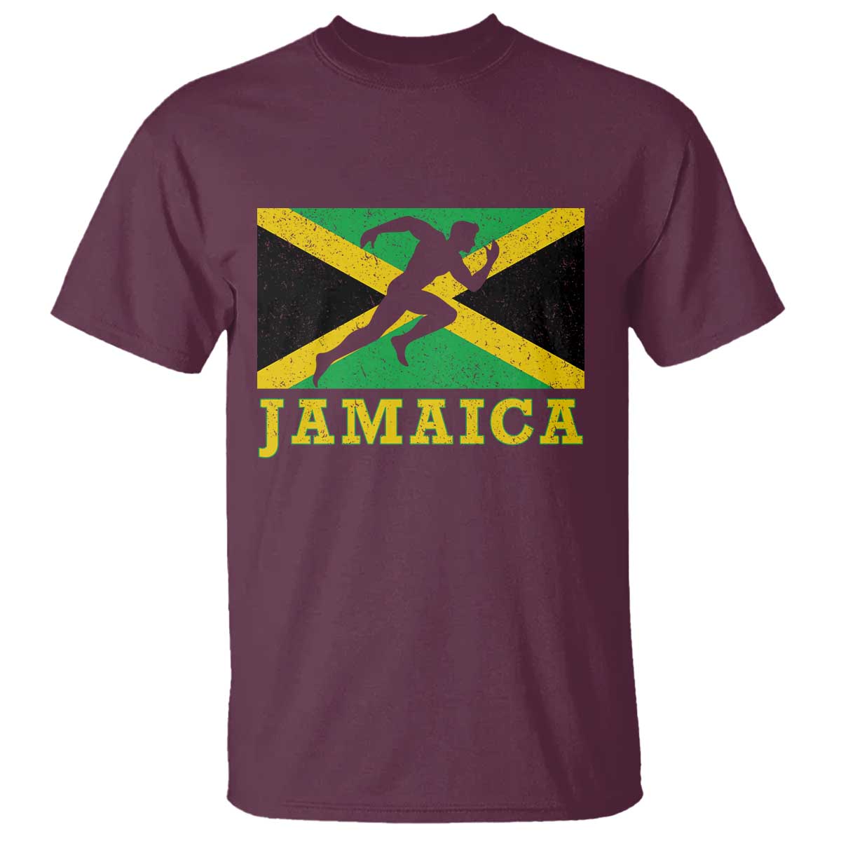 Jamaican Flag Track And Field T Shirt Retro Vintage Jamaica Runner Track Team - Wonder Print Shop