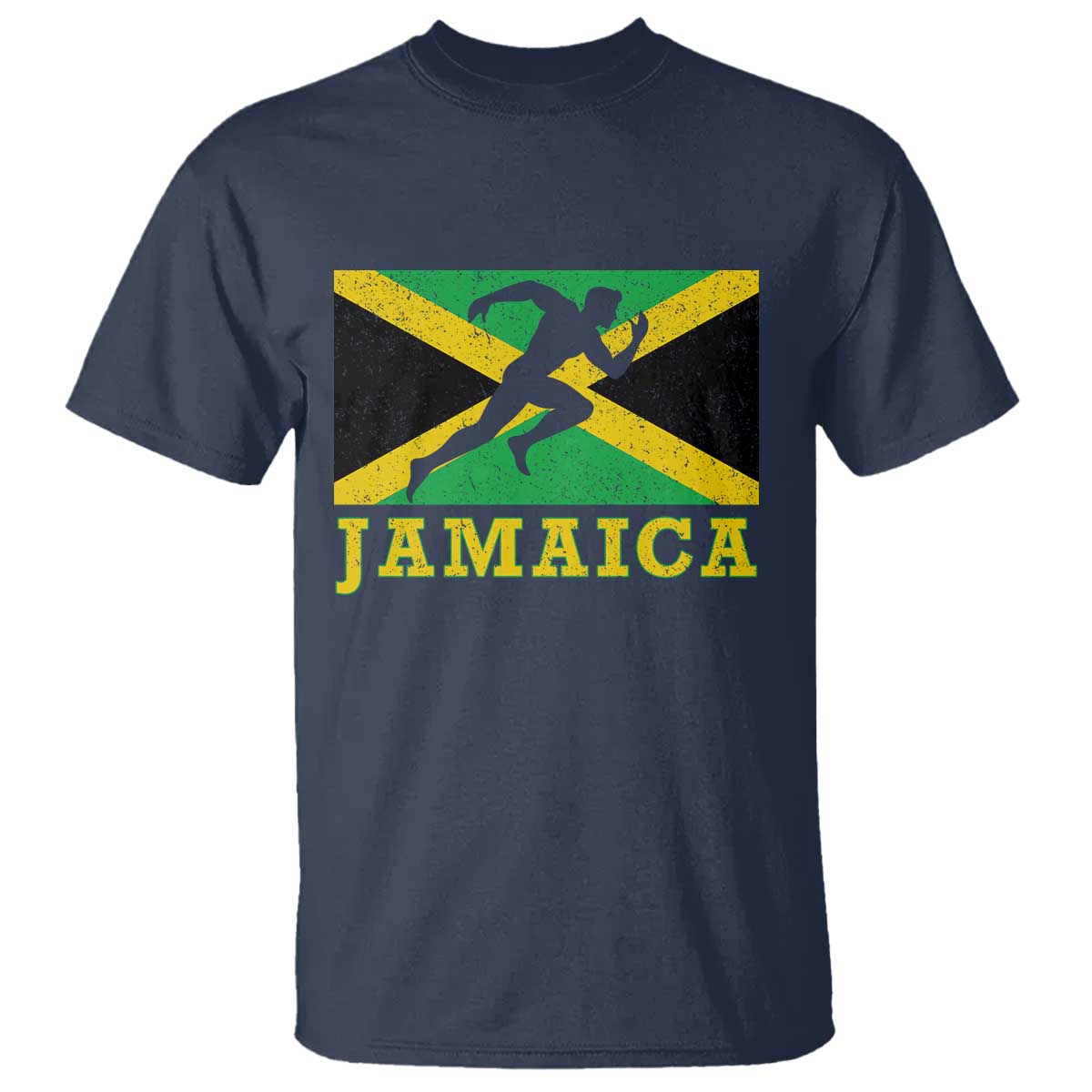 Jamaican Flag Track And Field T Shirt Retro Vintage Jamaica Runner Track Team - Wonder Print Shop