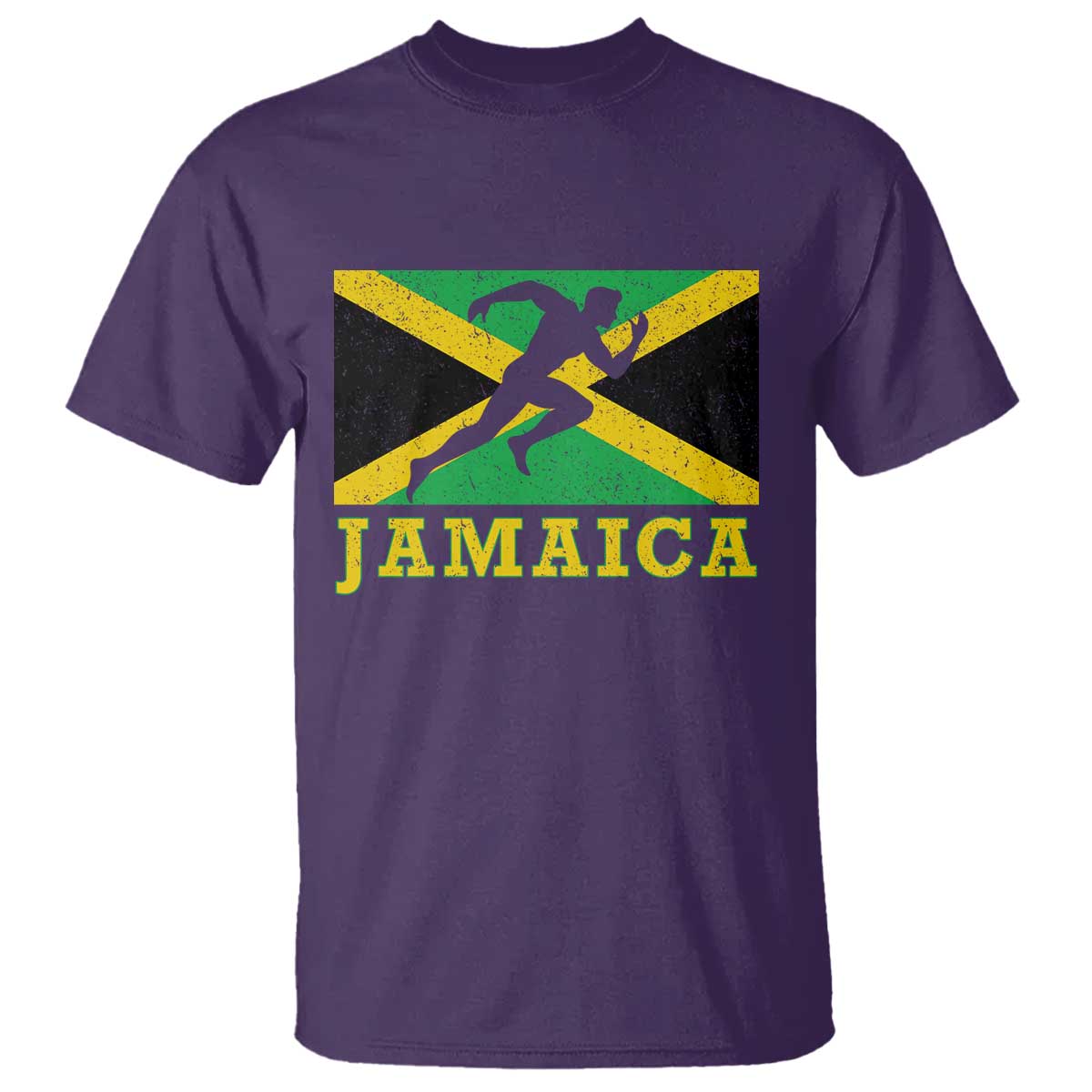 Jamaican Flag Track And Field T Shirt Retro Vintage Jamaica Runner Track Team - Wonder Print Shop