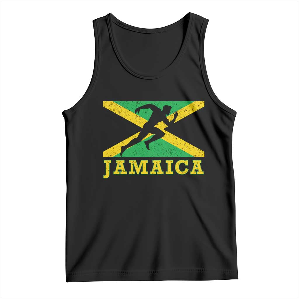 Jamaican Flag Track And Field Tank Top Retro Vintage Jamaica Runner Track Team - Wonder Print Shop