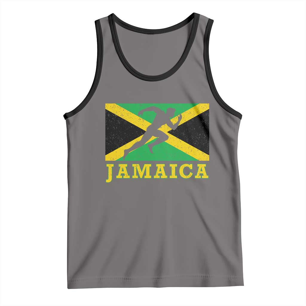 Jamaican Flag Track And Field Tank Top Retro Vintage Jamaica Runner Track Team - Wonder Print Shop