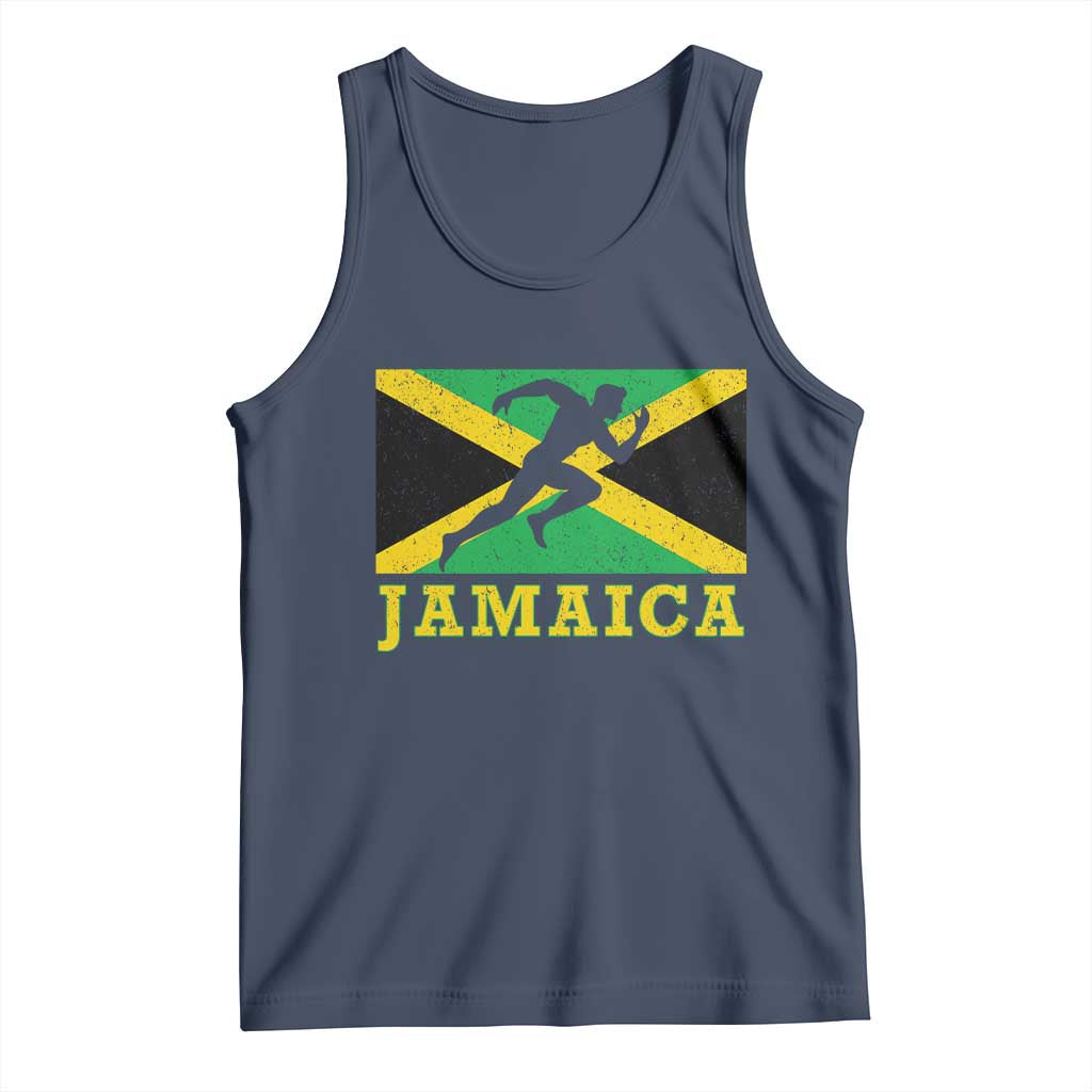 Jamaican Flag Track And Field Tank Top Retro Vintage Jamaica Runner Track Team - Wonder Print Shop