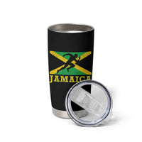 Jamaican Flag Track And Field Tumbler Cup Retro Vintage Jamaica Runner Track Team - Wonder Print Shop