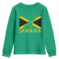 Jamaican Flag Track And Field Youth Sweatshirt Retro Vintage Jamaica Runner Track Team - Wonder Print Shop