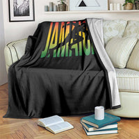 Jamaica Track And Field Throw Blanket Retro Vintage Sport Jamaican Flag - Wonder Print Shop