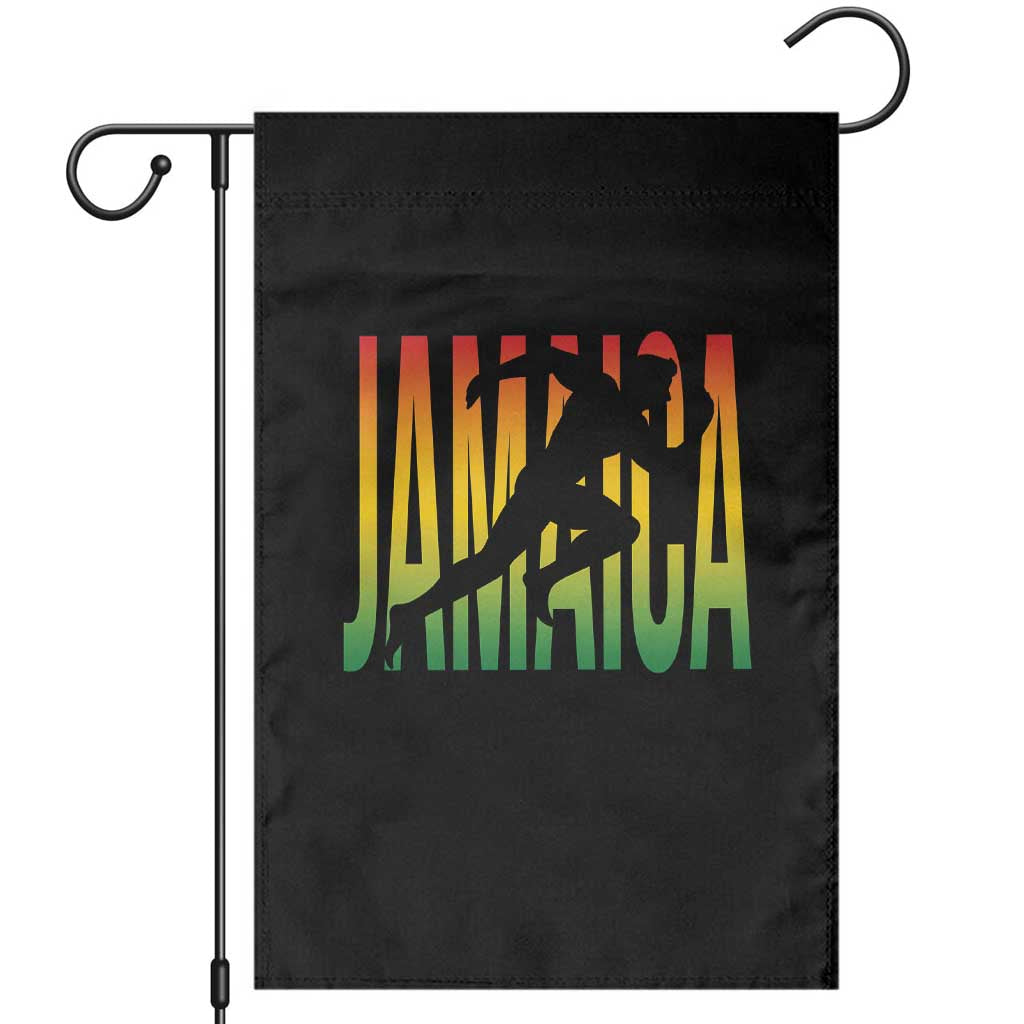 Jamaica Track And Field Garden Flag Retro Vintage Sport Jamaican Flag - Wonder Print Shop