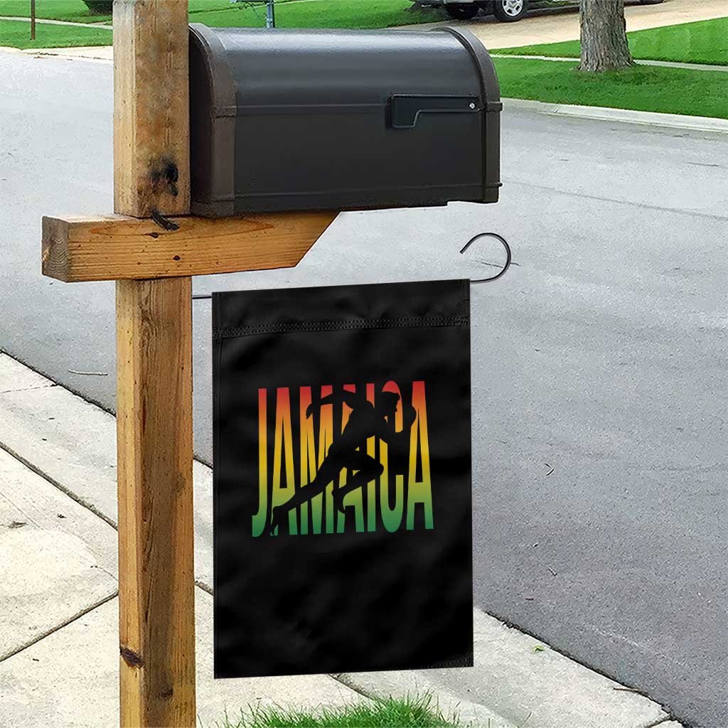 Jamaica Track And Field Garden Flag Retro Vintage Sport Jamaican Flag - Wonder Print Shop