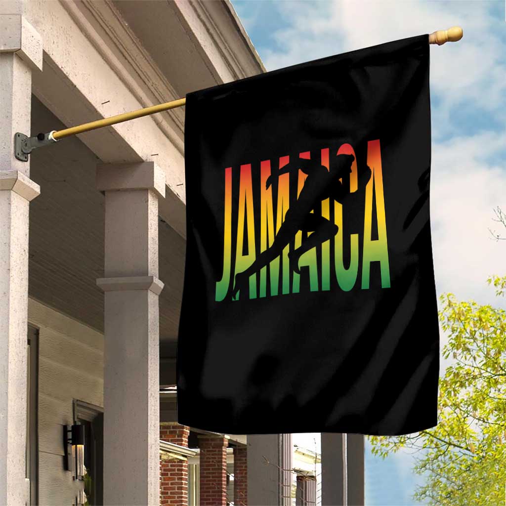 Jamaica Track And Field Garden Flag Retro Vintage Sport Jamaican Flag - Wonder Print Shop