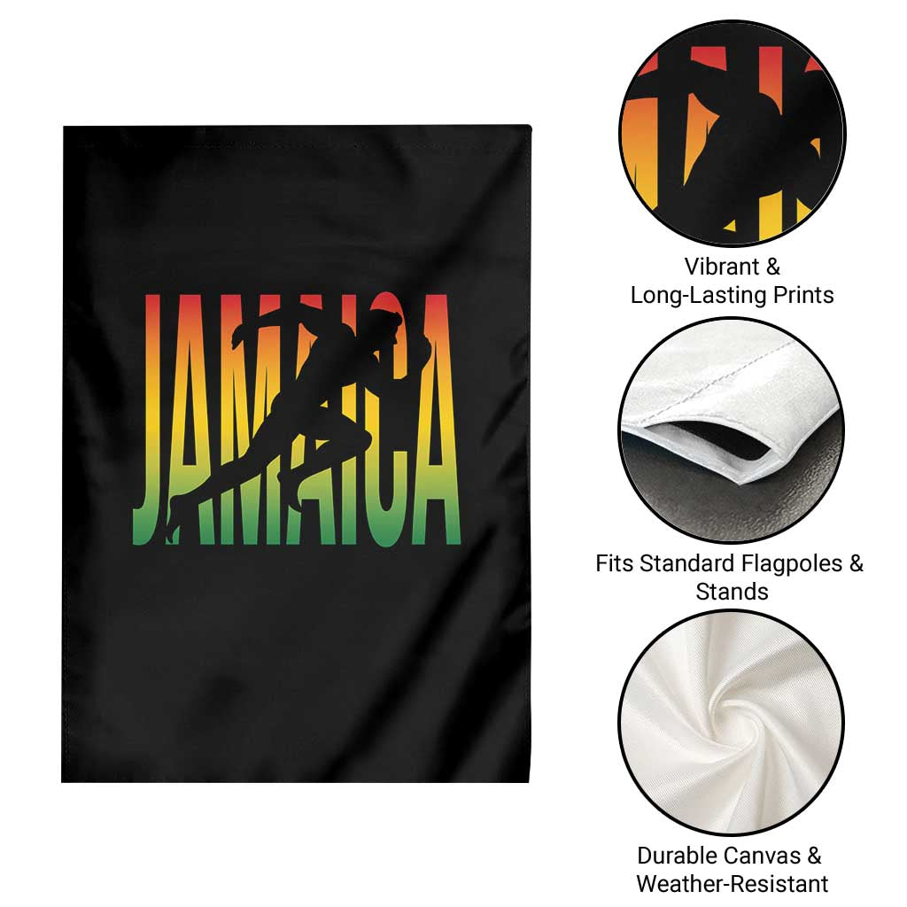 Jamaica Track And Field Garden Flag Retro Vintage Sport Jamaican Flag - Wonder Print Shop