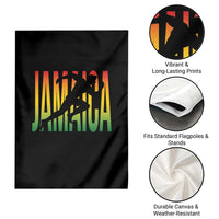 Jamaica Track And Field Garden Flag Retro Vintage Sport Jamaican Flag - Wonder Print Shop