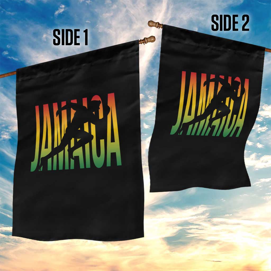 Jamaica Track And Field Garden Flag Retro Vintage Sport Jamaican Flag - Wonder Print Shop