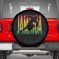 Jamaica Track And Field Spare Tire Cover Retro Vintage Sport Jamaican Flag - Wonder Print Shop