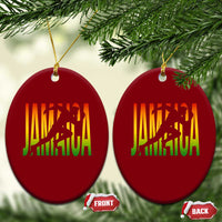 Jamaica Track And Field Ceramic Ornament Retro Vintage Sport Jamaican Flag - Wonder Print Shop