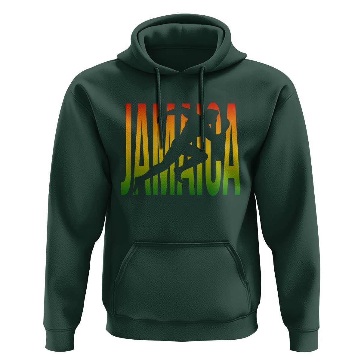 Jamaica Track And Field Hoodie Retro Vintage Sport Jamaican Flag - Wonder Print Shop