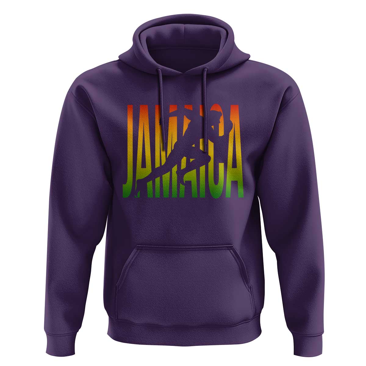 Jamaica Track And Field Hoodie Retro Vintage Sport Jamaican Flag - Wonder Print Shop