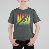 Jamaica Track And Field T Shirt For Kid Retro Vintage Sport Jamaican Flag - Wonder Print Shop