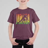 Jamaica Track And Field T Shirt For Kid Retro Vintage Sport Jamaican Flag - Wonder Print Shop