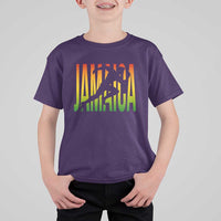 Jamaica Track And Field T Shirt For Kid Retro Vintage Sport Jamaican Flag - Wonder Print Shop