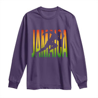 Jamaica Track And Field Long Sleeve Shirt Retro Vintage Sport Jamaican Flag - Wonder Print Shop