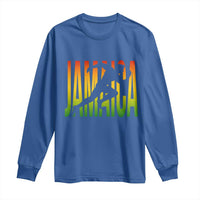 Jamaica Track And Field Long Sleeve Shirt Retro Vintage Sport Jamaican Flag - Wonder Print Shop