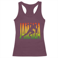 Jamaica Track And Field Racerback Tank Top Retro Vintage Sport Jamaican Flag - Wonder Print Shop