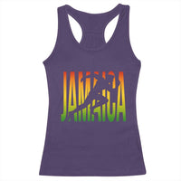Jamaica Track And Field Racerback Tank Top Retro Vintage Sport Jamaican Flag - Wonder Print Shop