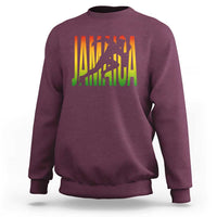Jamaica Track And Field Sweatshirt Retro Vintage Sport Jamaican Flag - Wonder Print Shop