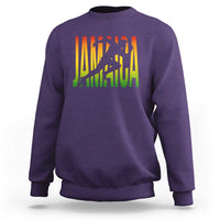 Jamaica Track And Field Sweatshirt Retro Vintage Sport Jamaican Flag - Wonder Print Shop