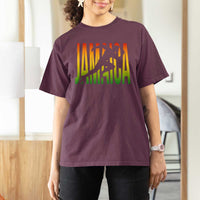 Jamaica Track And Field T Shirt For Women Retro Vintage Sport Jamaican Flag - Wonder Print Shop