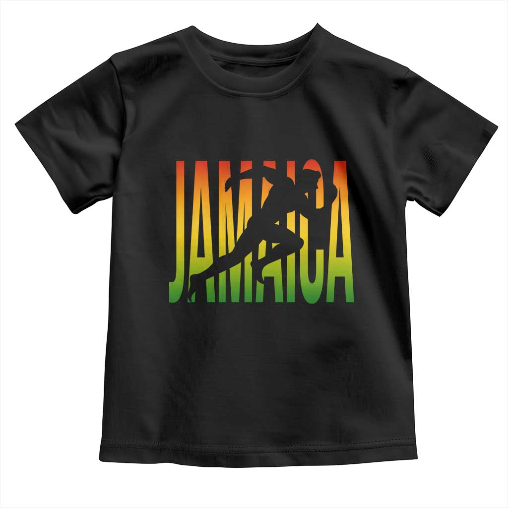 Jamaica Track And Field Toddler T Shirt Retro Vintage Sport Jamaican Flag - Wonder Print Shop