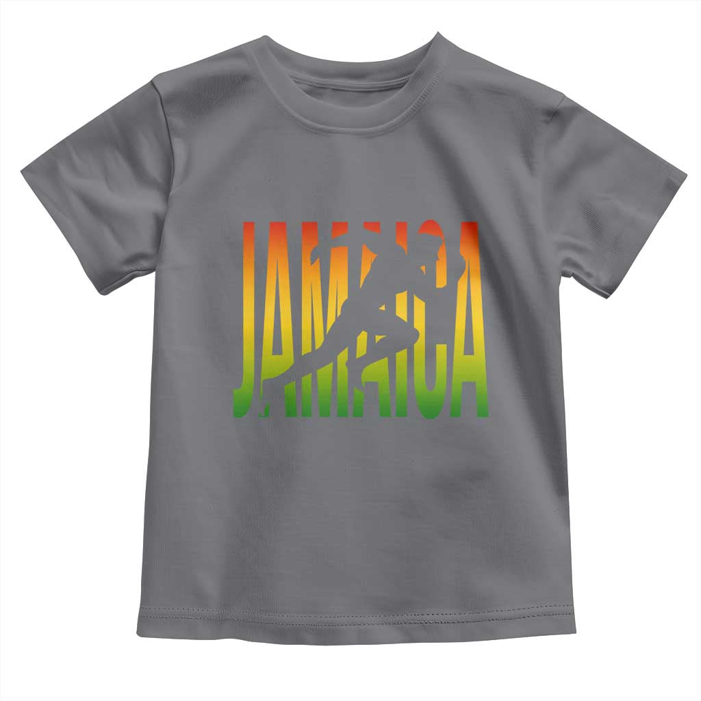 Jamaica Track And Field Toddler T Shirt Retro Vintage Sport Jamaican Flag - Wonder Print Shop