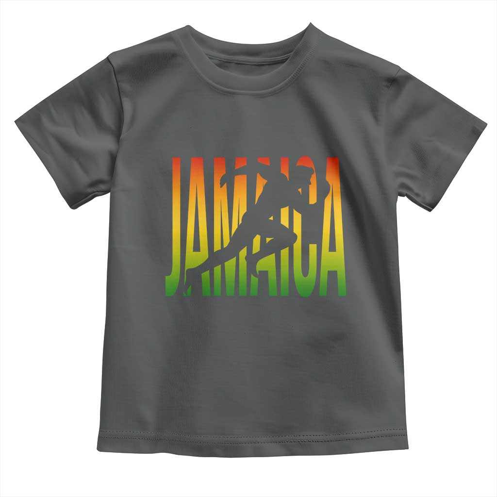 Jamaica Track And Field Toddler T Shirt Retro Vintage Sport Jamaican Flag - Wonder Print Shop