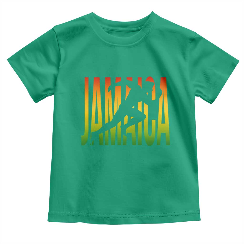 Jamaica Track And Field Toddler T Shirt Retro Vintage Sport Jamaican Flag - Wonder Print Shop
