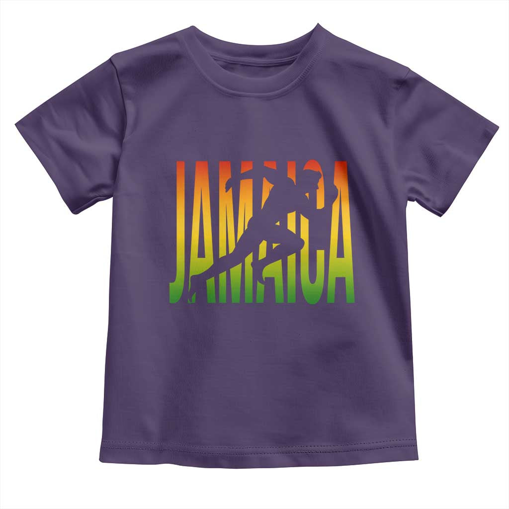 Jamaica Track And Field Toddler T Shirt Retro Vintage Sport Jamaican Flag - Wonder Print Shop