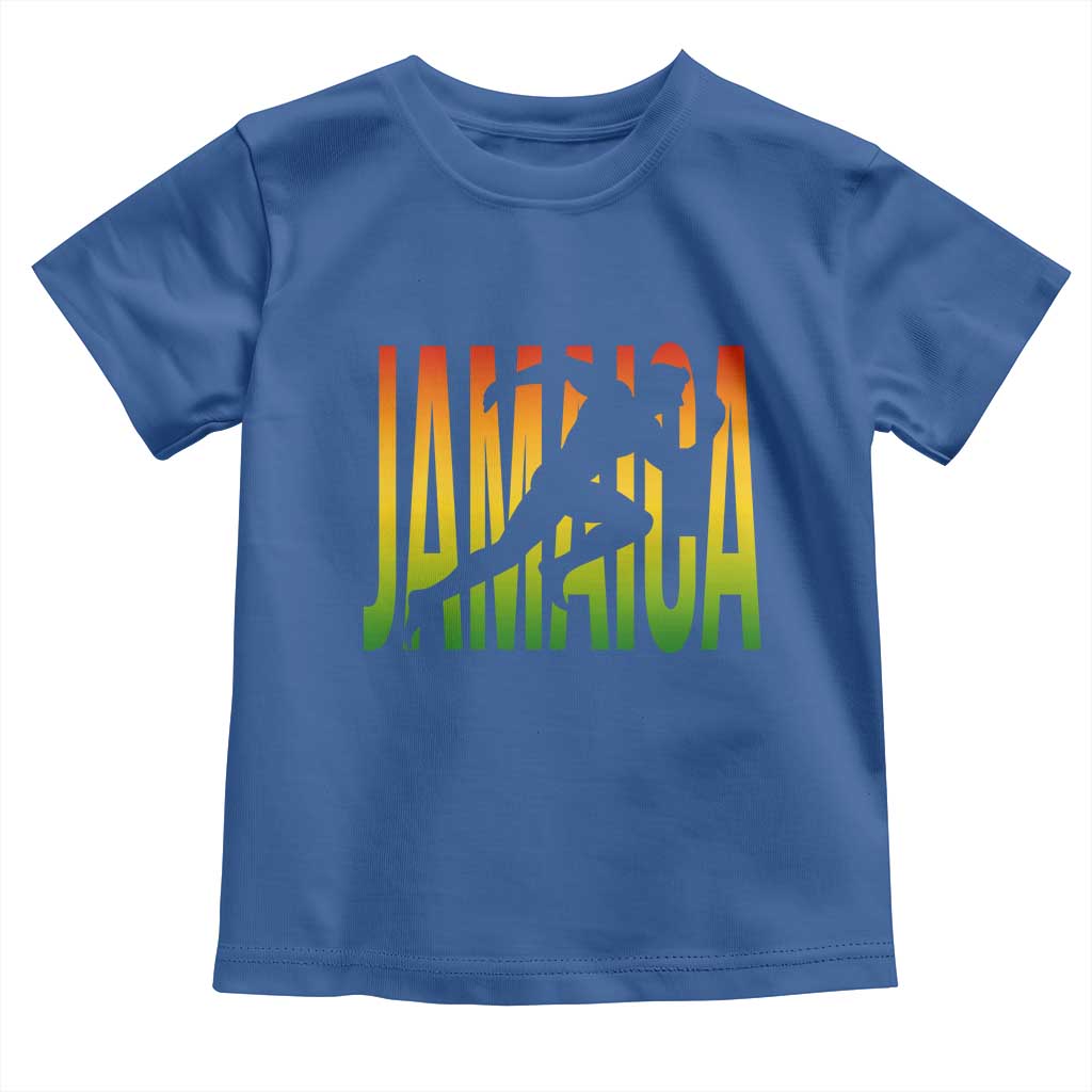 Jamaica Track And Field Toddler T Shirt Retro Vintage Sport Jamaican Flag - Wonder Print Shop