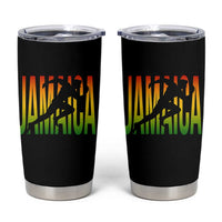 Jamaica Track And Field Tumbler Cup Retro Vintage Sport Jamaican Flag - Wonder Print Shop