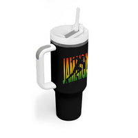 Jamaica Track And Field Tumbler With Handle Retro Vintage Sport Jamaican Flag - Wonder Print Shop