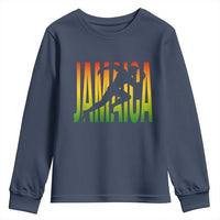 Jamaica Track And Field Youth Sweatshirt Retro Vintage Sport Jamaican Flag - Wonder Print Shop