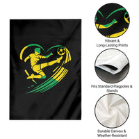 Jamaica Soccer Garden Flag Jamaican Flag Reggae Football Caribbean Pride - Wonder Print Shop