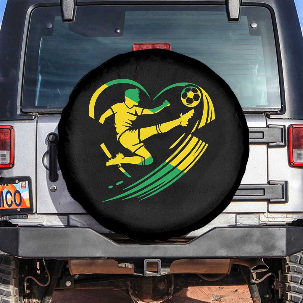 Jamaica Soccer Spare Tire Cover Jamaican Flag Reggae Football Caribbean Pride - Wonder Print Shop