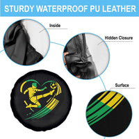Jamaica Soccer Spare Tire Cover Jamaican Flag Reggae Football Caribbean Pride - Wonder Print Shop