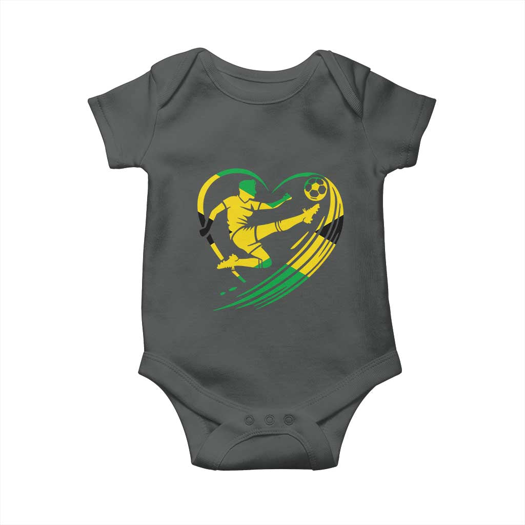 Jamaica Soccer Baby Onesie Jamaican Flag Reggae Football Caribbean Pride - Wonder Print Shop